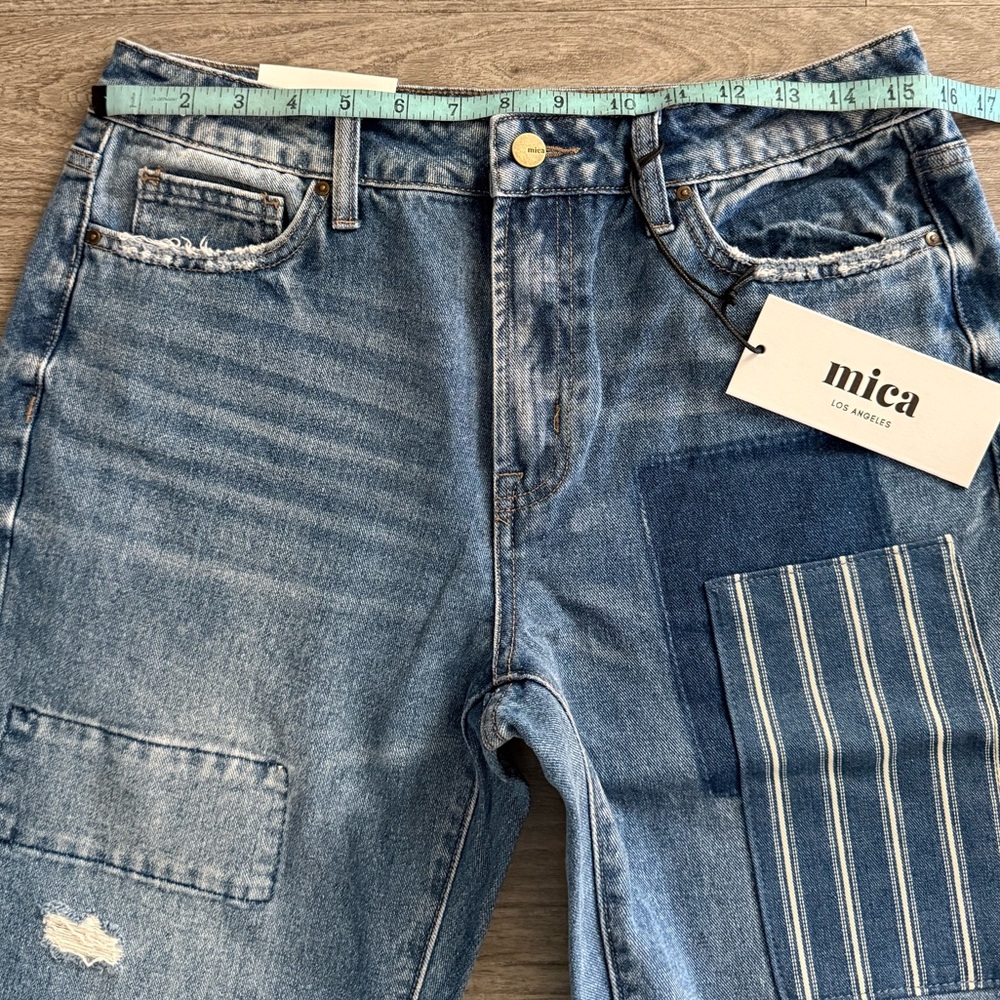 Mica Distressed Patchwork Jeans NWT - Picture 6 of 11